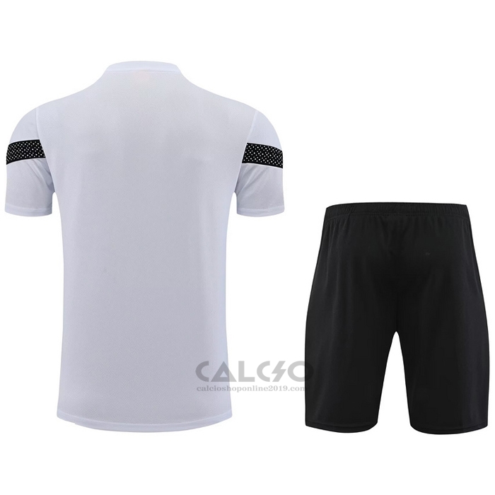 Tuta da Track Senegal Manica Corta 2023-2024 Bianco - Pantaloncini